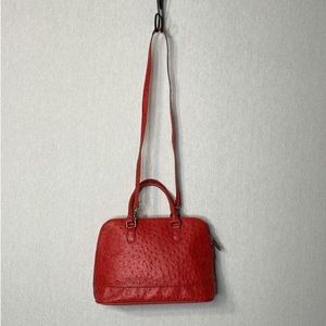 Bueno,Ostrich print crossbody bag.